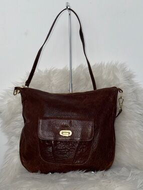 Lauren Merkin Classic Brown Leather Shoulder Bag